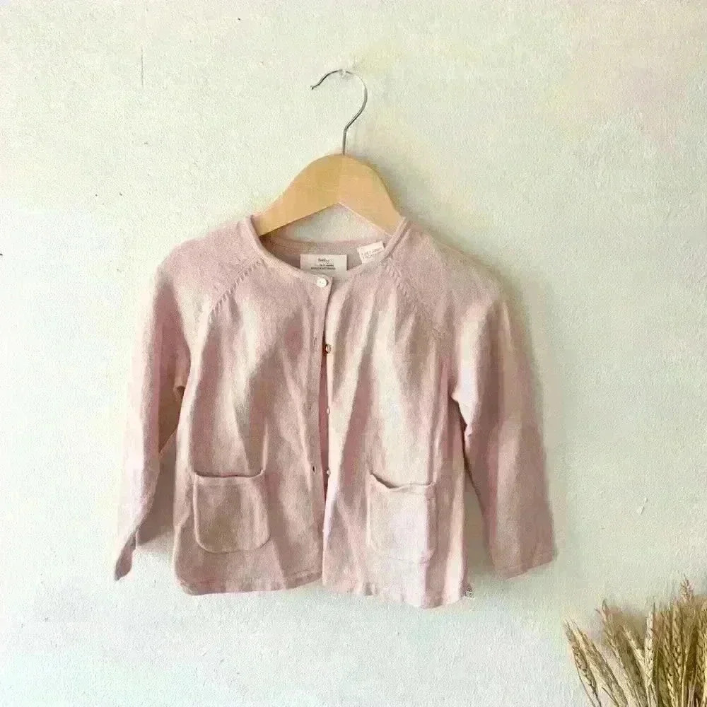 Zara Dusty Pink Knit Cardigan size 18-24 months